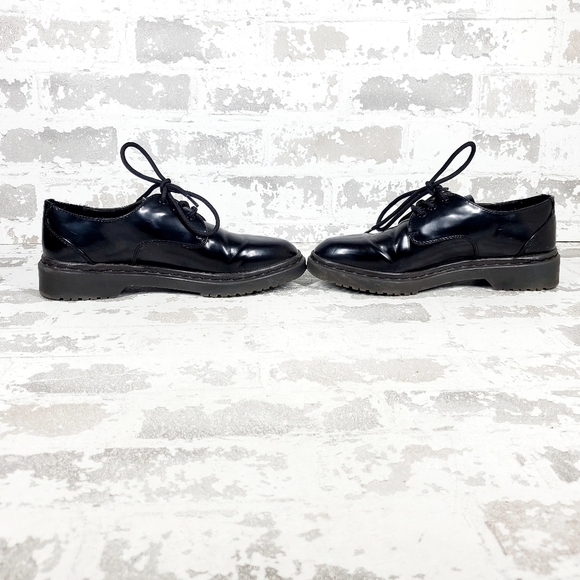 Zara Basic Collection Black Leather Lace-Up Business Casual Shoes K530 - Picture 7 of 11